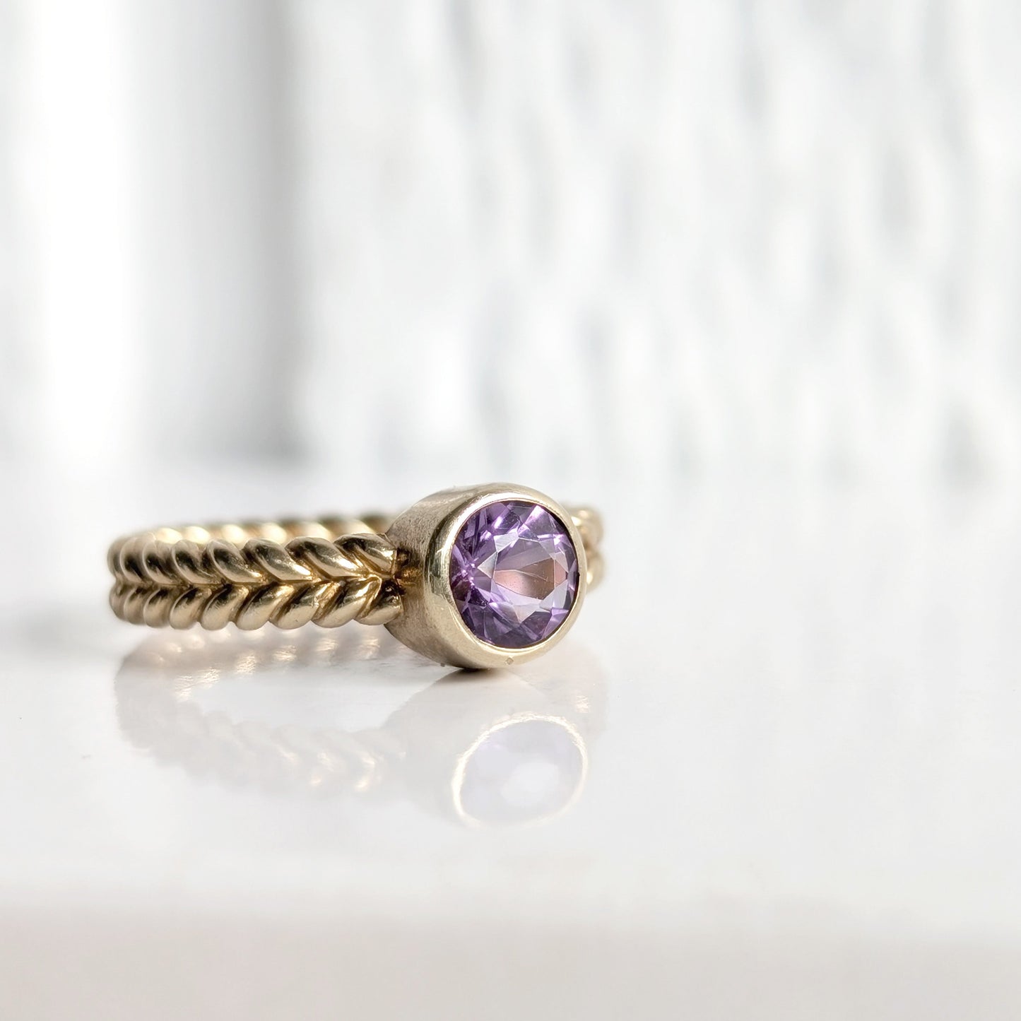 Golden Violet Ring