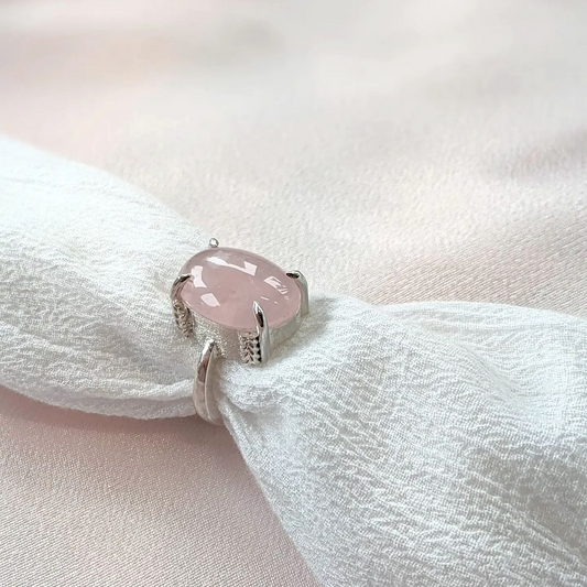 Rose quartz ring