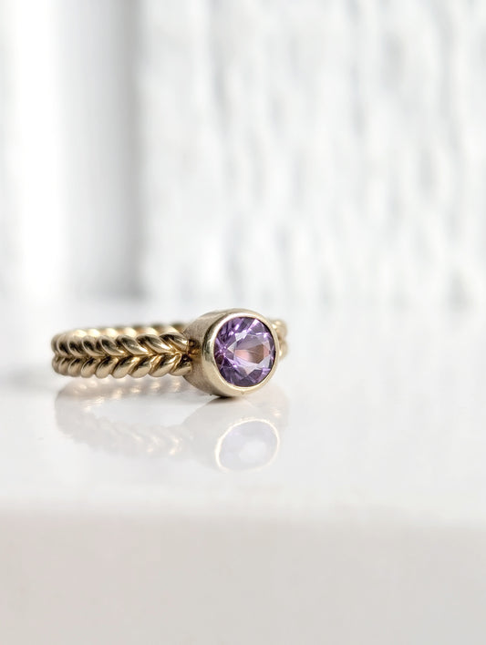Golden Violet Ring