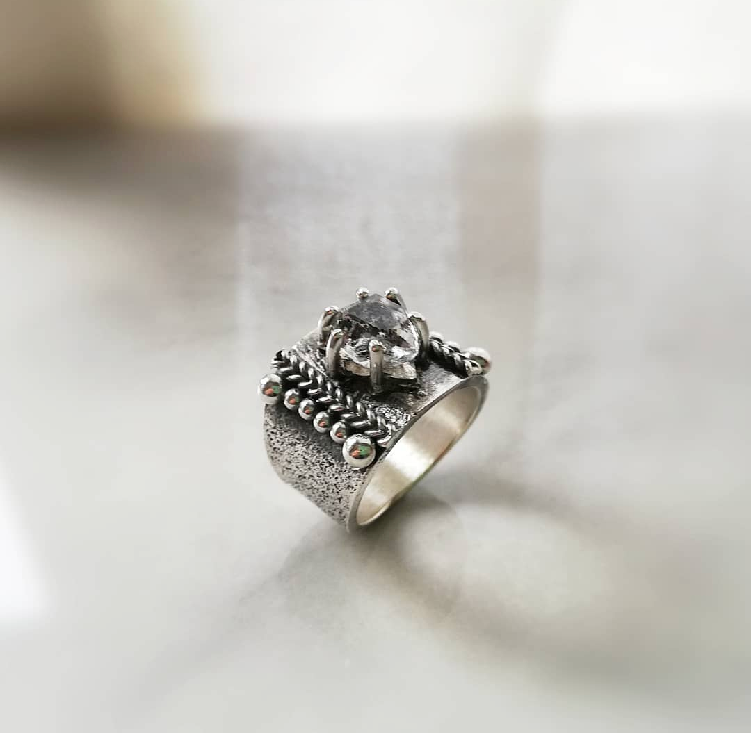 Powerful Herkimer Ring