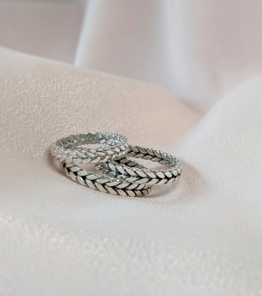 Square Sterling silver braid